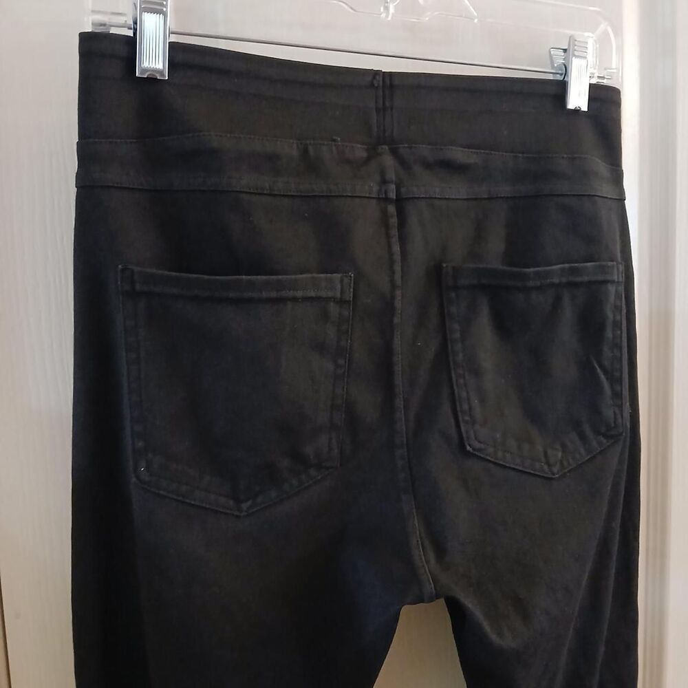 NWT Halara Black Flex Denim Casual Leggings Viral Jeggings L Classic Basic - Picture 8 of 8